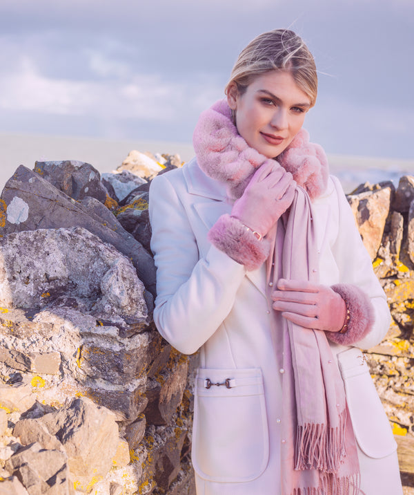 Houston - Embellished Faux Fur Scarf