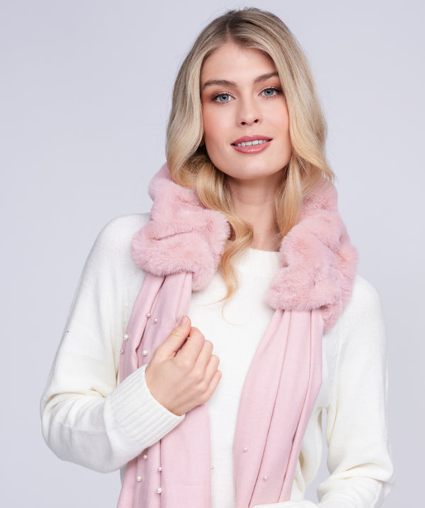 Houston - Embellished Faux Fur Scarf