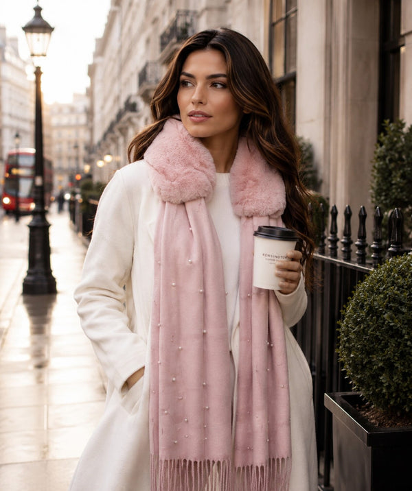 Houston - Embellished Faux Fur Scarf