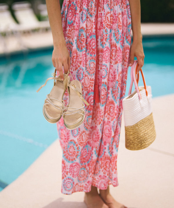 Illusion Maxi Dress - Pink