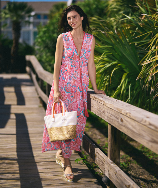 Illusion Maxi Dress - Pink