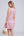 Back View: Pink Cotton Beach Dress with V-Neckline