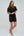 Black Lace Beach Dress with Button Closures and Rope Waist Tie
