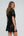 Black Lace Beach Dress with Button Closures and Rope Waist Tie