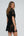 Back View: Black Lace Beach Dress with Button Closures and Rope Waist Tie