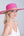 Hot Pink Straw Floppy Hat with UPF50 Protection