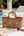 Straw beach basket bag with flower embellishment, top handles, lightweight seagrass design, large capacity, 44cm width, 37cm height, ideal for beach, shopping and summer use.