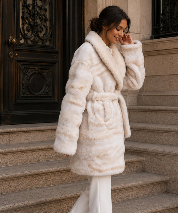 Keeva - Longline Faux Fur Coat