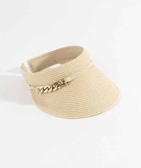Khari - Embellished Straw Visor