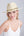 Natural Paper Straw Fedora Hat with Gold Metal Chain Embellishment