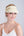 Natural Straw Visor with Gold Metal Chain Embellishment