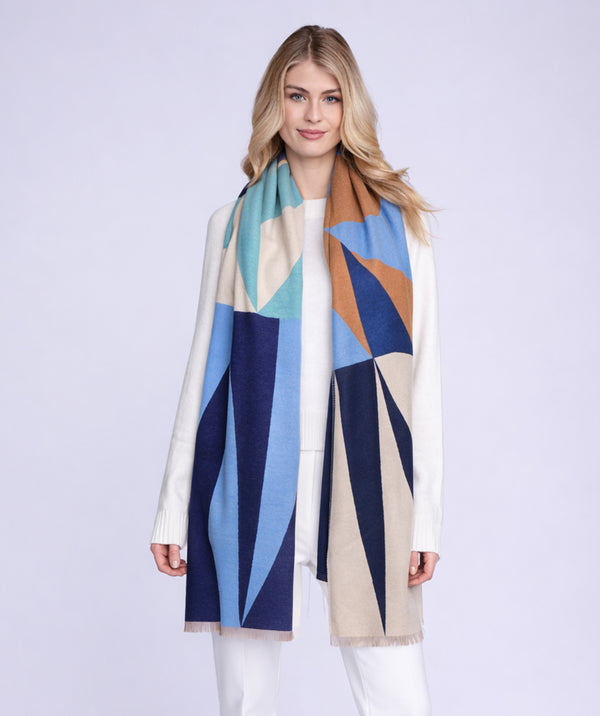 Laya-Schal – Marineblau/Blau