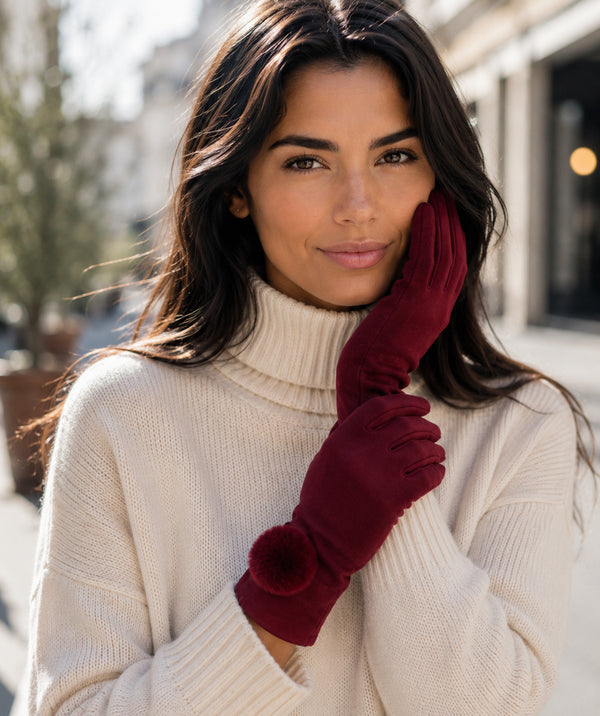 Leighton - Faux Suede Touchscreen Gloves