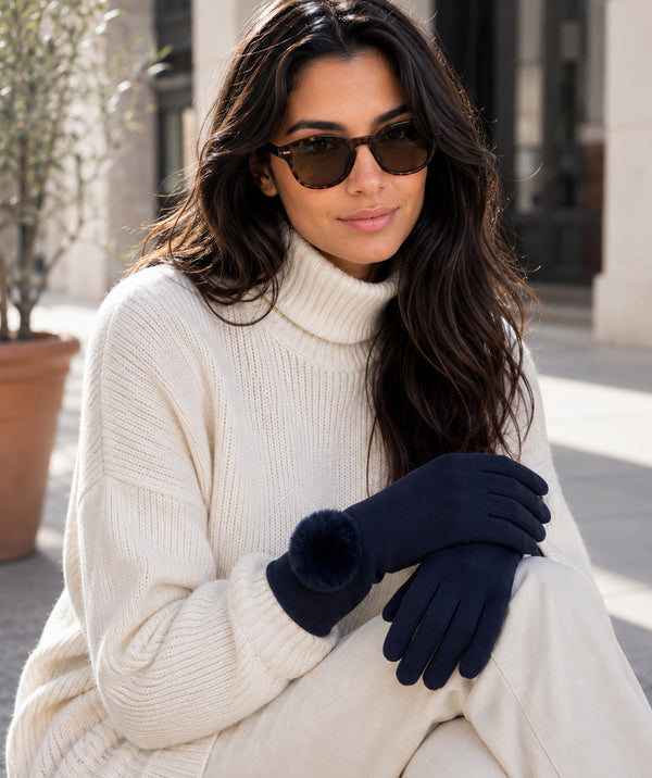 Leighton - Faux Suede Touchscreen Gloves