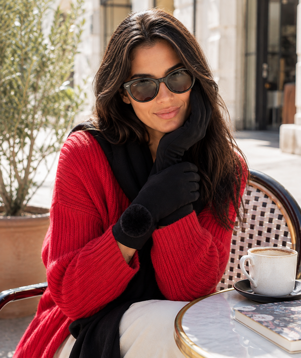 Leighton - Faux Suede Touchscreen Gloves