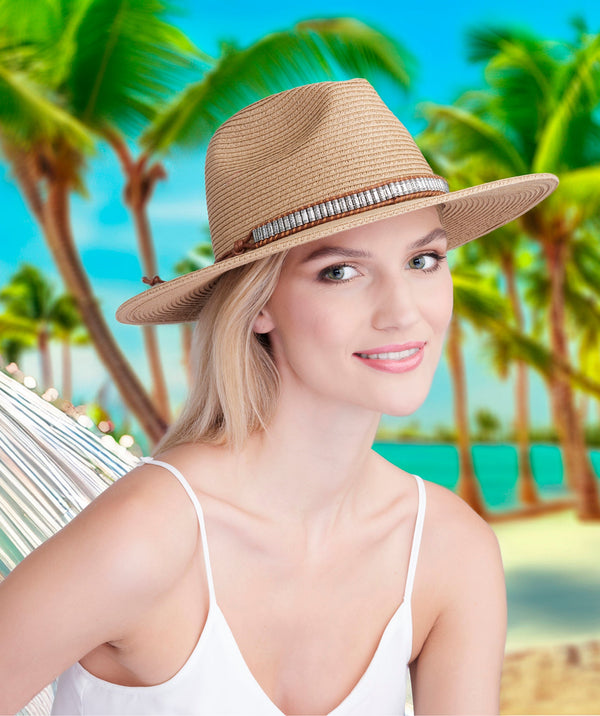 Lexis - Woven Straw Wide Brim Sun Hat