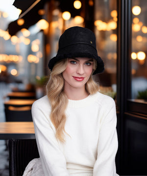 Lucinda - Faux Suede Bucket Hat