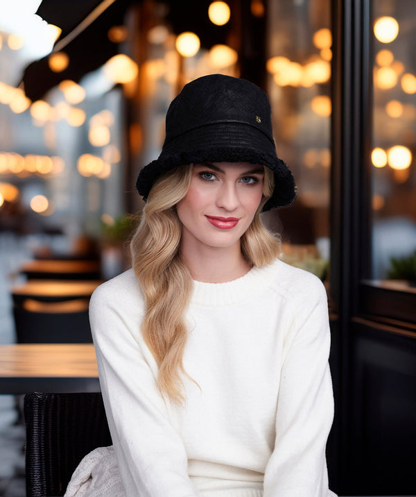 Lucinda - Faux Suede Bucket Hat