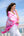 Lilac Blue Print Scarf with Soft Lightweight Fabric