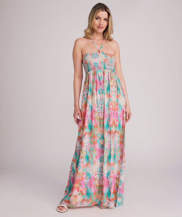Malediven – Neckholder-Maxi-Strandkleid