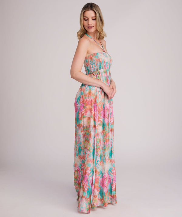 Malediven – Neckholder-Maxi-Strandkleid