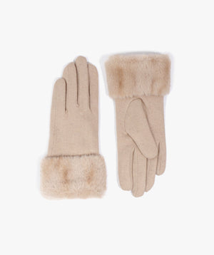 Faux Fur Cuff Wool Gloves | Luxury Warmth, Ready Stock