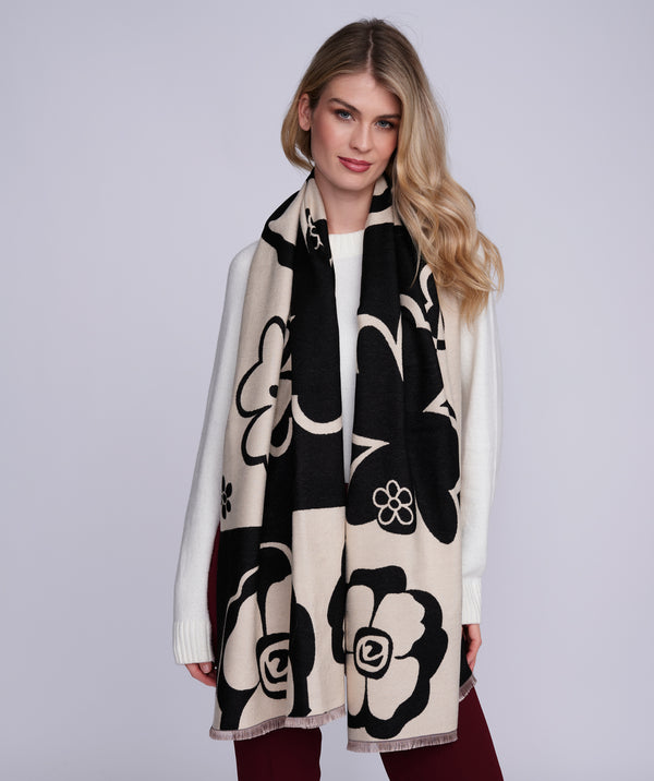 Megan – Übergroßer Schal mit Statement-Print