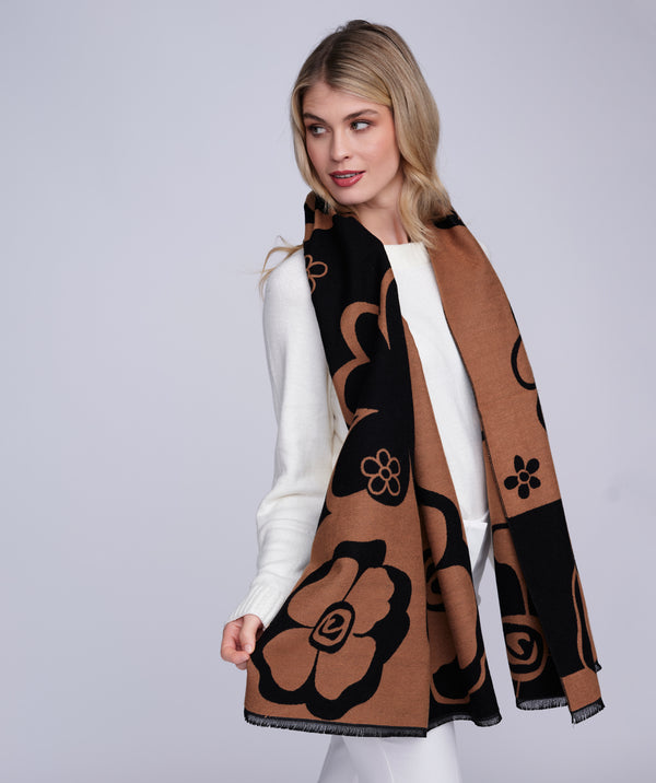Megan – Übergroßer Schal mit Statement-Print