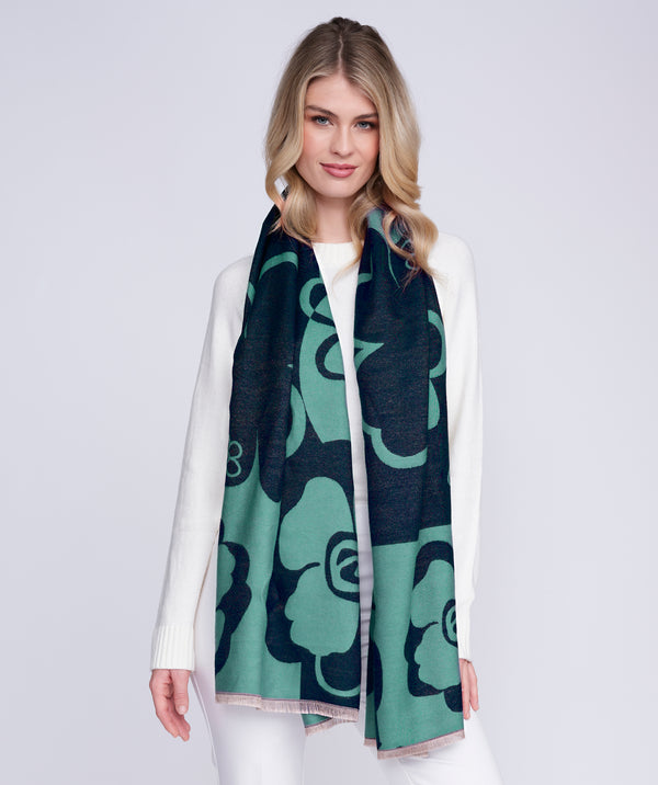 Megan – Übergroßer Schal mit Statement-Print