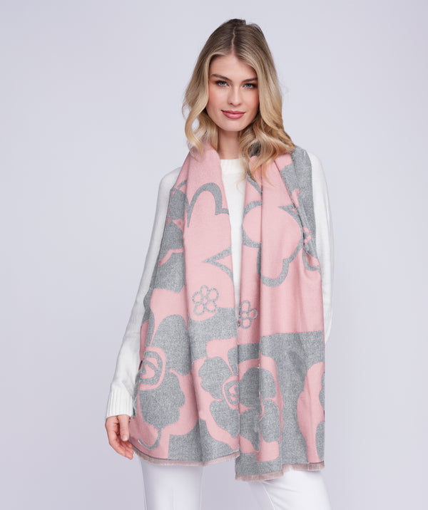 Megan – Übergroßer Schal mit Statement-Print