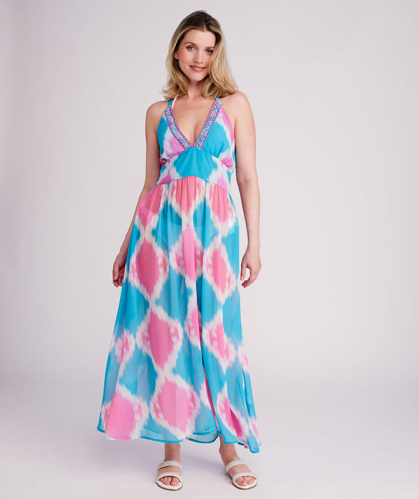 Miami – Neckholder-Maxi-Strandkleid