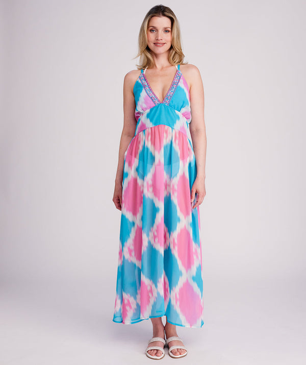 Miami – Neckholder-Maxi-Strandkleid