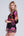 Side View: Black Floral Print Cover up with Embellishments
