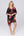 Black Floral Print Kaftan with Beaded Embellishments