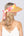 Natural/Fuchsia Chiffon Belt Visor with Striking Contrast Design