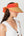 Misha - Chiffon Tie Straw Visor