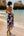 Modena - Dark Navy and Pink Beach Sarong