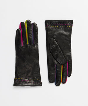 Contrast Color Fingers Kid Leather Gloves | Luxury Gloves, Great Price