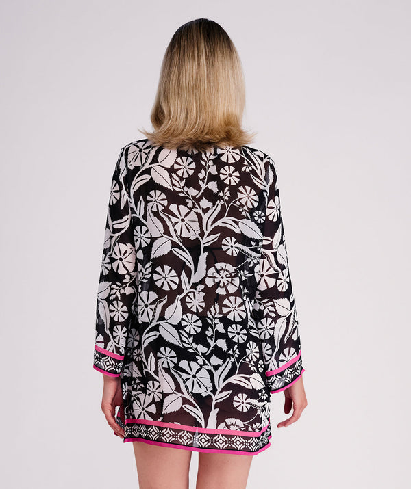 Mykonos Cover up - Black/White
