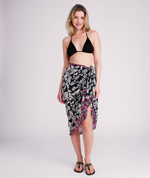 Mykonos Sarong - Black/White