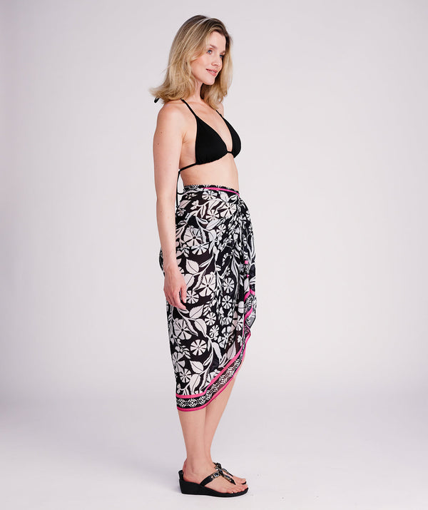 Mykonos Sarong - Black/White
