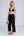 Black Beach Trousers with Lace Panel Front and Tassel Tie