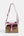 Pink Straw Handbag with Metallic Details and Long Strap