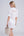 Back View: Ivory Crochet Midi Beach Dress with Lace-Up Neckline