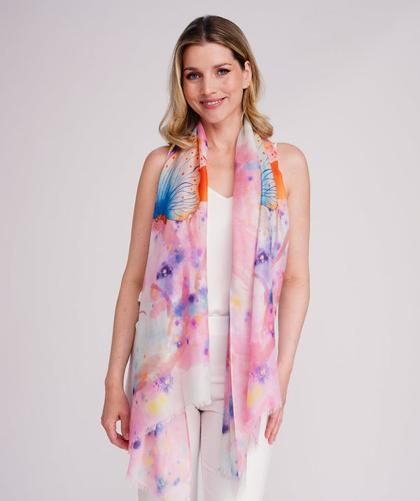 Papillon  Scarf - Pink