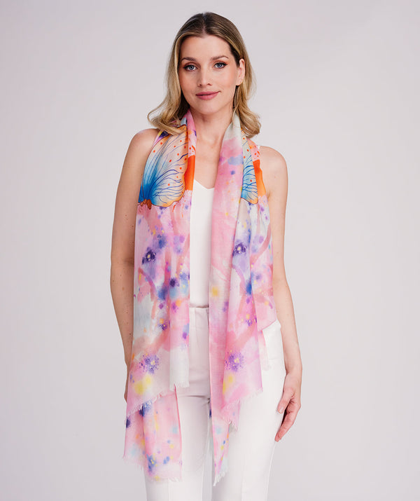 Papillon  Scarf - Pink