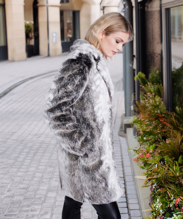 Paris - Longline Faux Fur Coat