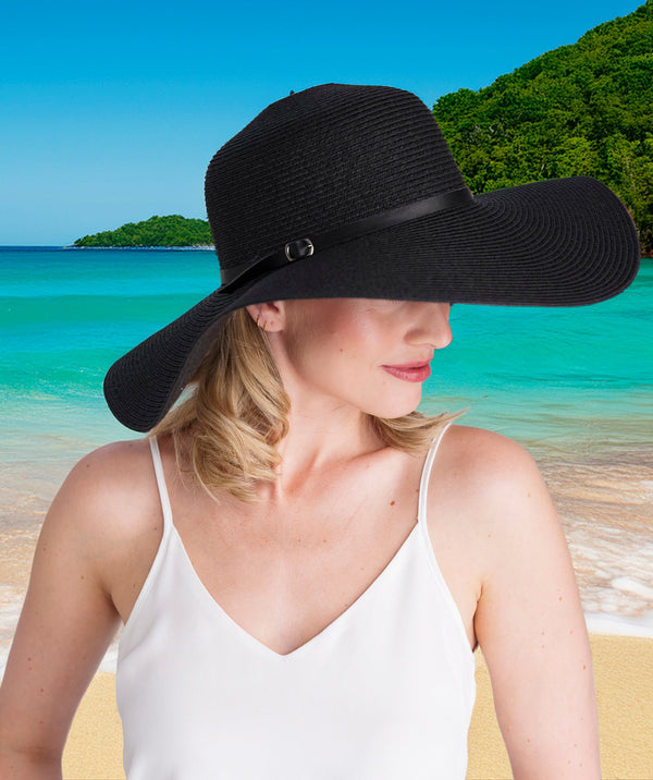 Porto - Wide Brim Straw Floppy Hat