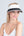 Black and White Two-Tone Straw Visor with UPF 50 Sun Protection