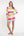 Multicoloured Rainbow Striped Beach Dress with Tie Belt